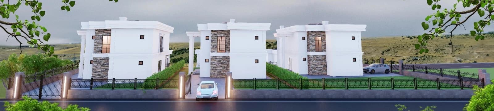 Talas Villa Project — Garden panorama
