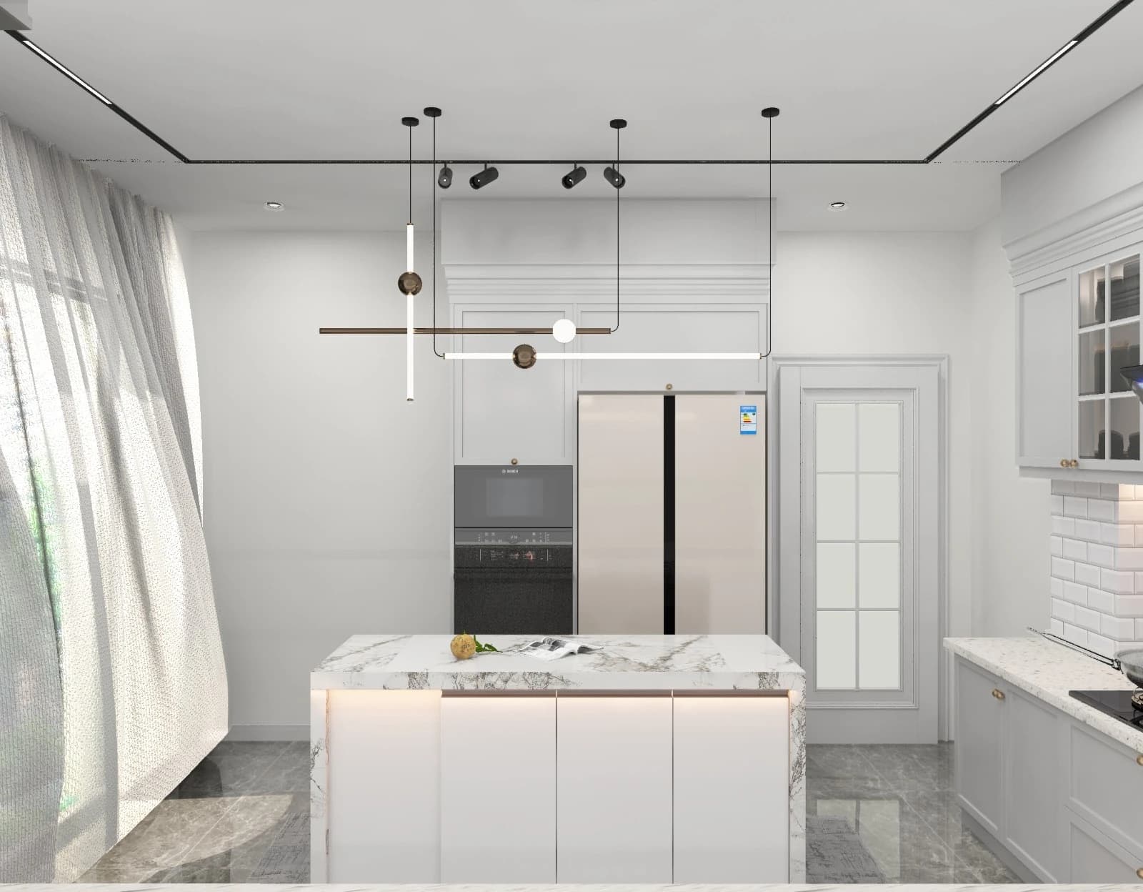Talas Villa Project — Kitchen — worktop arrangement